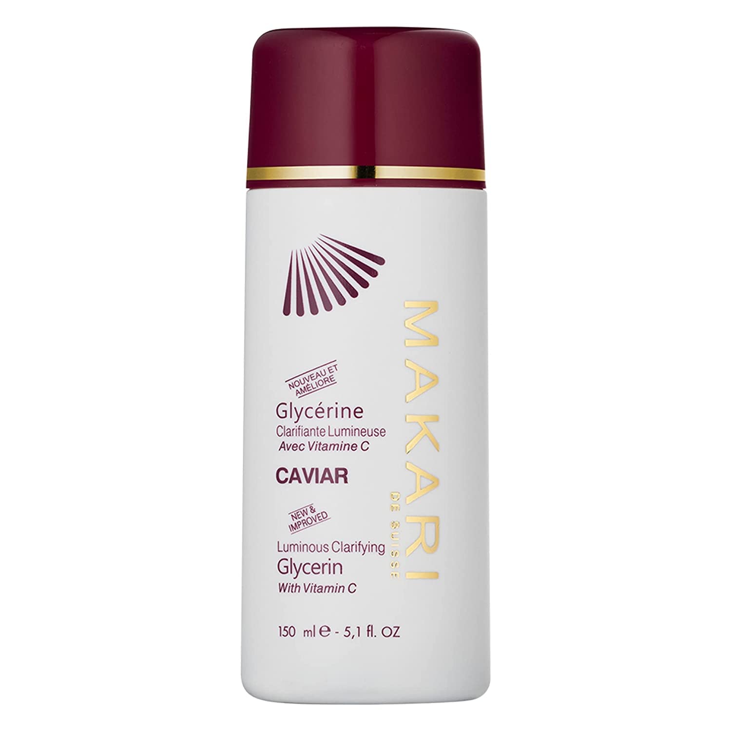 Makari Classic Caviar Skin Lightening Glycerin 5.1 Fl.Oz - Brightening Moisturizing Gel-Cream For Body - Daily Anti-Aging Treatment For Dark Marks, Acne Scars, Wrinkles,